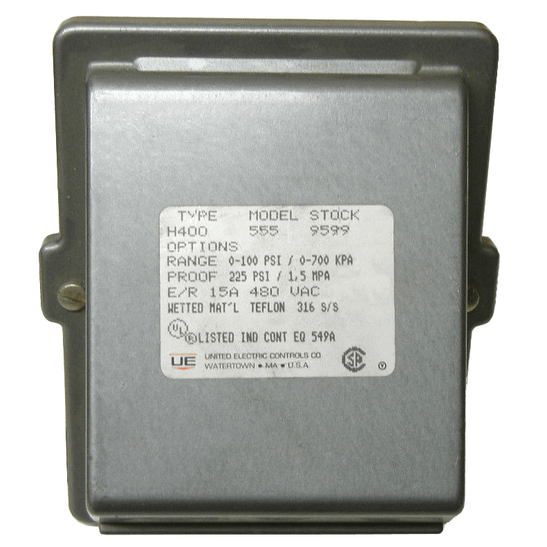 United Electric Pressure Switch, 400 Series Type H400 Models 550 to 555